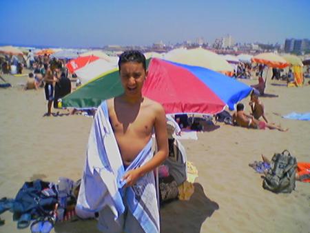 moi    dans la plage